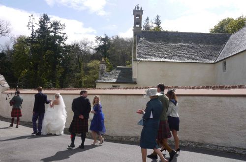 East Church, Cromarty, wedding party